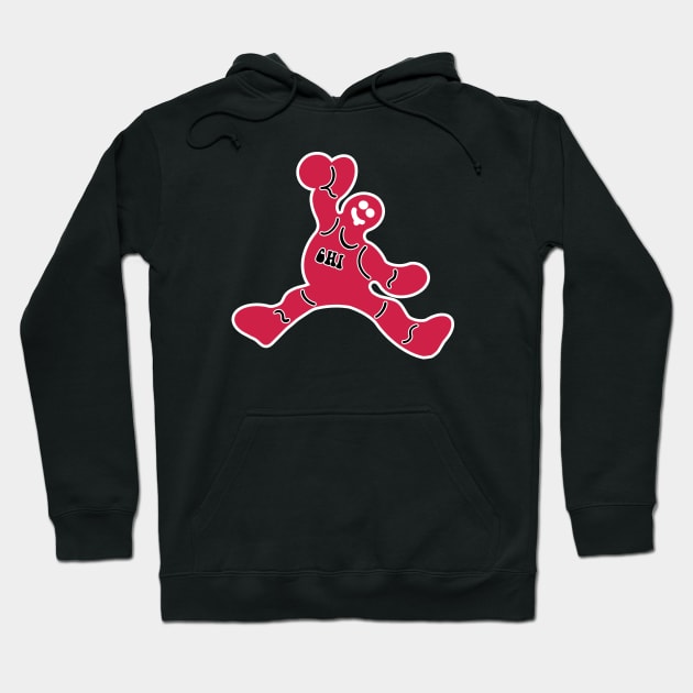 Jumping Chicago Bulls Gingerbread Man Hoodie by Rad Love